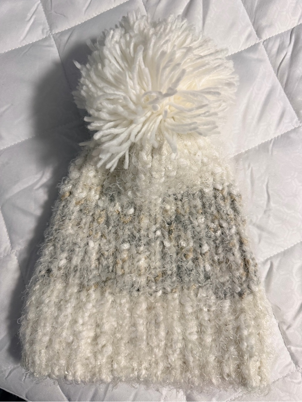 INC Beanie with big white palm top - Like new